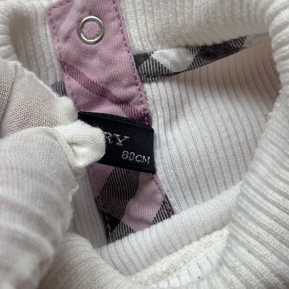 Burberry Girls' White Cotton Undershirt – Size 80cm - Picture 9 of 15